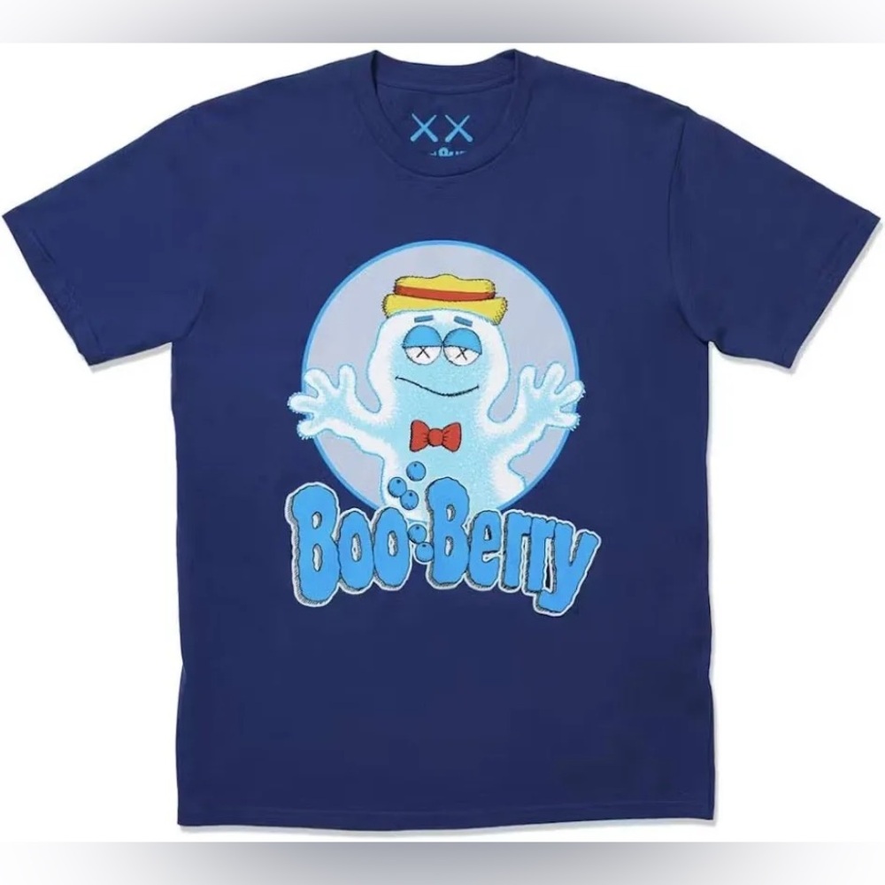 Factory Sealed KAWS and Monsters Boo Berry T-Shirt - Blue
